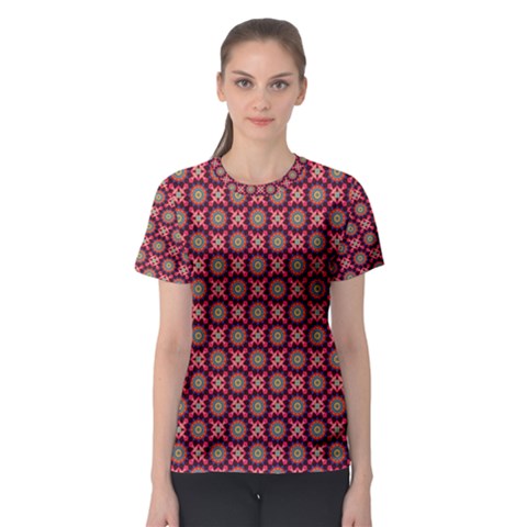 Kaleidoscope Seamless Pattern Women s Sport Mesh T-shirt by Ravend