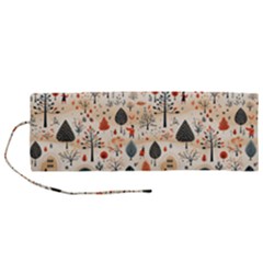 Pattern Seamless Roll Up Canvas Pencil Holder (m) by Vaneshop