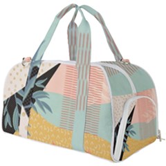 Leaves Pattern Design Colorful Decorative Texture Burner Gym Duffel Bag by Vaneshop