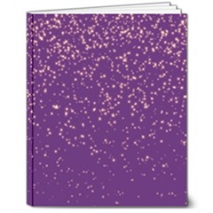 Purple Glittery Backdrop Scrapbooking Sparkle 8  X 10  Softcover Notebook by Vaneshop