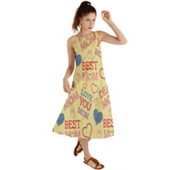 Love Mom Happy Mothers Day I Love Mom Graphic Pattern Summer Maxi Dress by Vaneshop