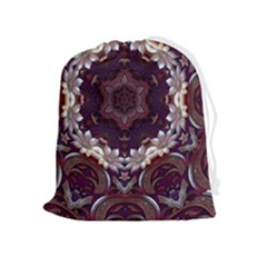 Rosette Kaleidoscope Mosaic Abstract Background Drawstring Pouch (xl) by Vaneshop