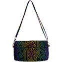 Circuit Hexagonal Geometric Pattern Background Pattern Removable Strap Clutch Bag View2