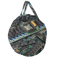 Computer Ram Tech - Giant Round Zipper Tote by Amaryn4rt