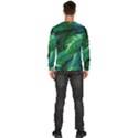 Tropical Green Leaves Background Men s Fleece Sweatshirt View4