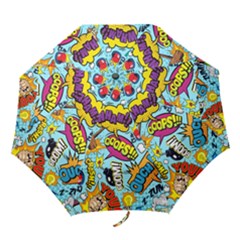 Comic Elements Colorful Seamless Pattern Folding Umbrellas by Amaryn4rt