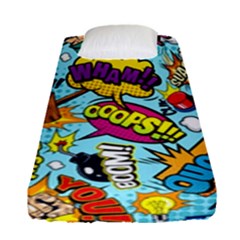 Comic Elements Colorful Seamless Pattern Fitted Sheet (single Size) by Amaryn4rt
