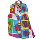 Pop Art Comic Vector Speech Cartoon Bubbles Popart Style With Humor Text Boom Bang Bubbling Expressi Double Compartment Backpack View1