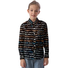 Close Up Code Coding Computer Kids  Long Sleeve Shirt by Amaryn4rt