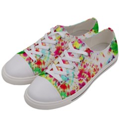 Pattern Decorated Schoolbus Tie Dye Women s Low Top Canvas Sneakers by Amaryn4rt
