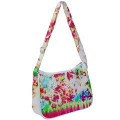 Pattern Decorated Schoolbus Tie Dye Zip Up Shoulder Bag by Amaryn4rt