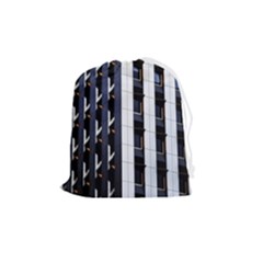Architecture-building-pattern Drawstring Pouch (medium) by Amaryn4rt