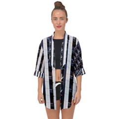 Architecture-building-pattern Open Front Chiffon Kimono by Amaryn4rt