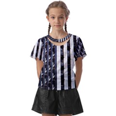 Architecture-building-pattern Kids  Front Cut T-shirt by Amaryn4rt