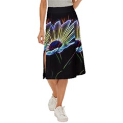 Flower Pattern-design-abstract-background Midi Panel Skirt by Amaryn4rt