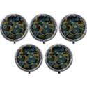 Retro Ethnic Background Pattern Vector Mini Round Pill Box (Pack of 5) View1