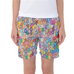 Retro Ethnic Background Pattern Vector Women s Basketball Shorts by Amaryn4rt