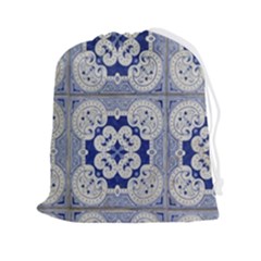 Ceramic-portugal-tiles-wall Drawstring Pouch (2xl) by Amaryn4rt