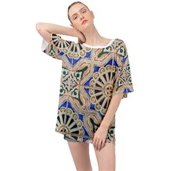 Ceramic-portugal-tiles-wall- Oversized Chiffon Top by Amaryn4rt
