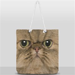 Cute Persian Catface In Closeup Full Print Rope Handle Tote (large) by Amaryn4rt