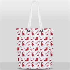 Christmas Template Advent Cap Full Print Rope Handle Tote (small) by Amaryn4rt
