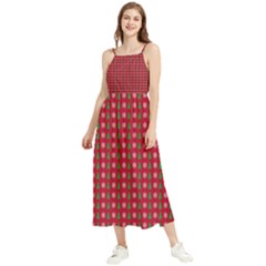 Snowflake Christmas Tree Pattern Boho Sleeveless Summer Dress by Amaryn4rt