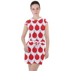 Christmas Baubles Bauble Holidays Drawstring Hooded Dress by Amaryn4rt
