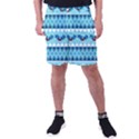 Blue Christmas Vintage Ethnic Seamless Pattern Men s Pocket Shorts View1