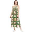 Christmas-paper-christmas-pattern Boho Sleeveless Summer Dress View1