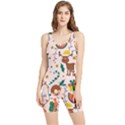 Colorful-funny-christmas-pattern Merry Xmas Women s Wrestling Singlet View1