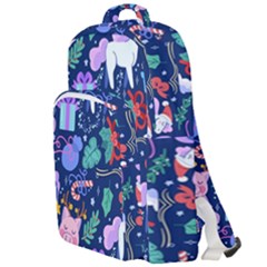 Colorful-funny-christmas-pattern Pig Animal Double Compartment Backpack by Amaryn4rt