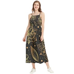 Christmas-pattern-with-vintage-flowers Boho Sleeveless Summer Dress by Amaryn4rt