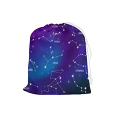 Realistic-night-sky-poster-with-constellations Drawstring Pouch (large) by Amaryn4rt