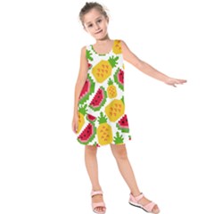 Watermelon-pattern-se-fruit-summer Kids  Sleeveless Dress by Amaryn4rt