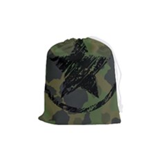 Military-camouflage-design Drawstring Pouch (medium) by Amaryn4rt