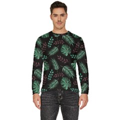 Tropical Leaves Pattern Men s Fleece Sweatshirt by Amaryn4rt