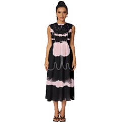 Garage Indie Arctic Monkeys Psychedelic Punk Rock Sleeveless Round Neck Midi Dress by Sarkoni