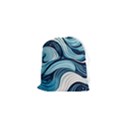 Pattern Ocean Waves Arctic Ocean Blue Nature Sea Drawstring Pouch (XS) View1