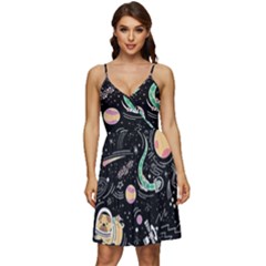 Animals Galaxy Space V-neck Pocket Summer Dress  by Pakjumat