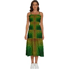Psychedelic Screen Trippy Sleeveless Shoulder Straps Boho Dress by Modalart