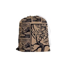 Artistic Psychedelic Drawstring Pouch (medium) by Modalart