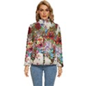 Valentine s Day Heart Artistic Psychedelic Women s Puffer Bubble Jacket Coat View1