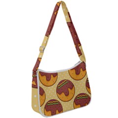 Takoyaki Food Seamless Pattern Zip Up Shoulder Bag by Sarkoni