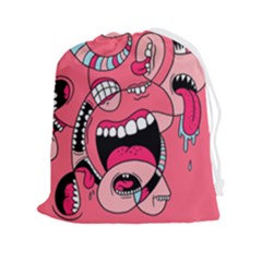 Big Mouth Worm Drawstring Pouch (2xl) by Dutashop