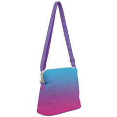 Blue Pink Purple Zipper Messenger Bag by Dutashop