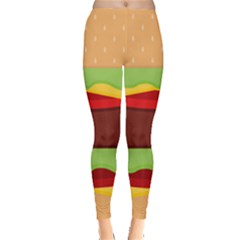 Cake Cute Burger Everyday Leggings  by Dutashop