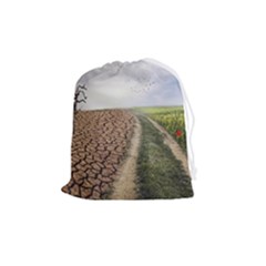 Climate Landscape Drawstring Pouch (medium) by Sarkoni