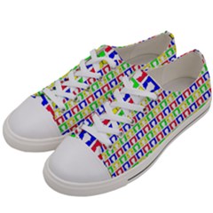 Colorful Seamless Pattern Women s Low Top Canvas Sneakers by Amaryn4rt