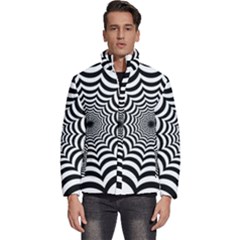 Spider Web Hypnotic Men s Puffer Bubble Jacket Coat by Amaryn4rt