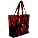 Horror Zombie Ghosts Creepy Zip Up Canvas Bag View2